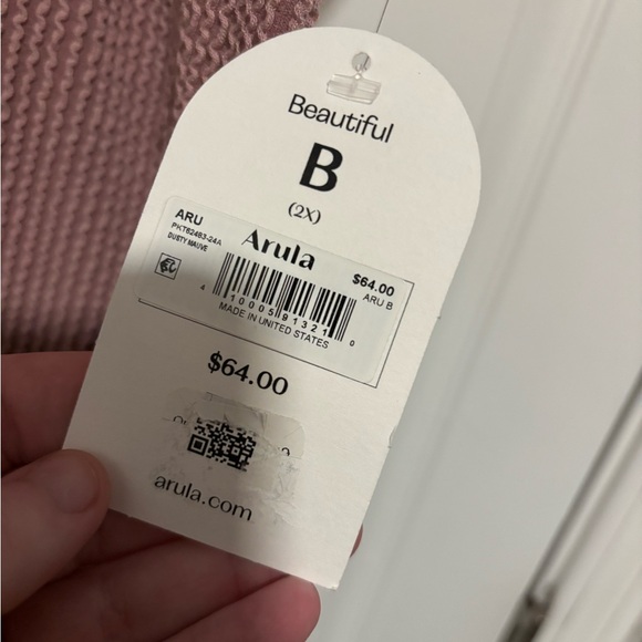 ARULA Ribbed Knit Sweater in Dusty Pink - Picture 3 of 3